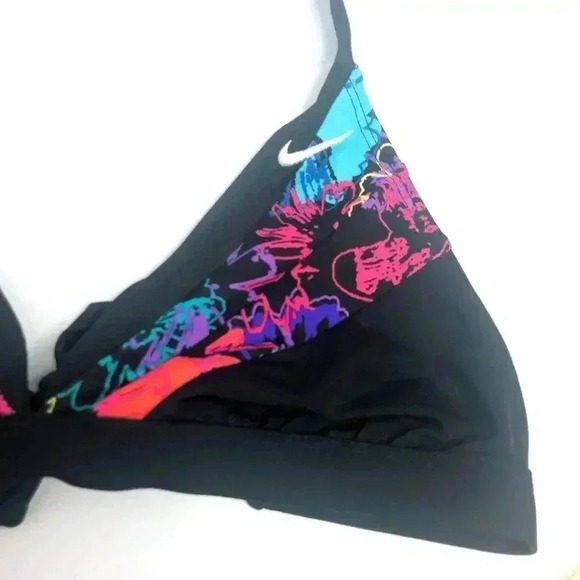 Nike Black Triangle Bikini Top Floral Detail - Picture 3 of 11